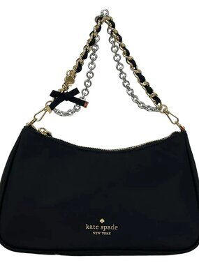 Kate spade Margaux Nylon Convertible Crossbody Bag KN256 Black Nylon Handbag